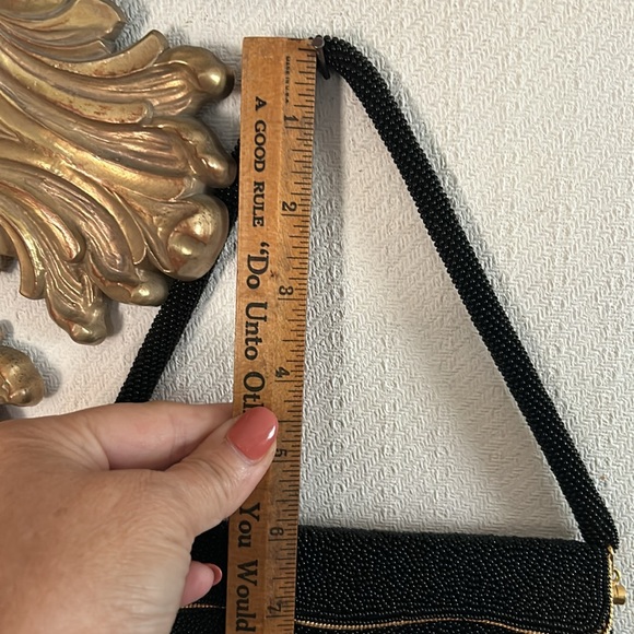 Vintage Hand Beaded Floral Needlepoint Handbag - Picture 12 of 12